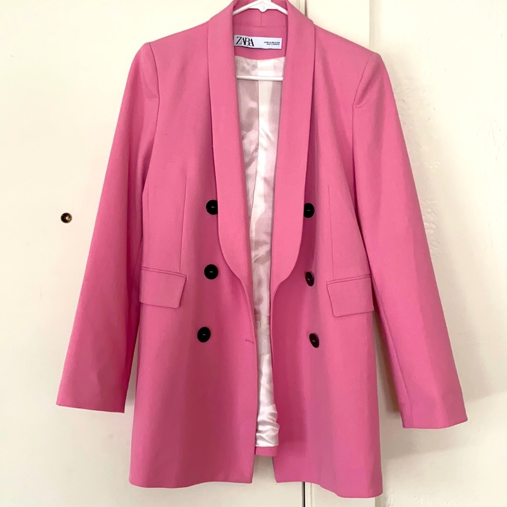Pink long Zara Blazer
